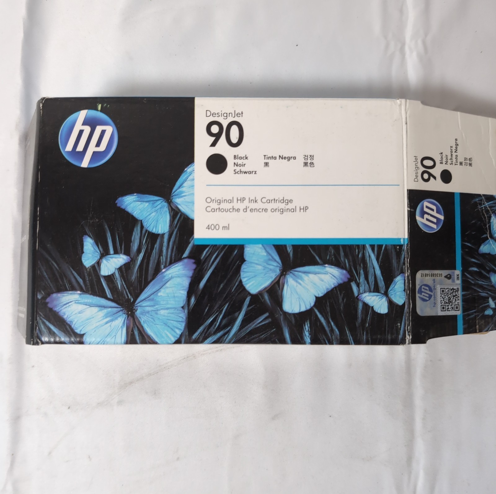 Genuine HP 90 C5058A Black 400ml DesignJet Ink Cartridge OEM Open Box