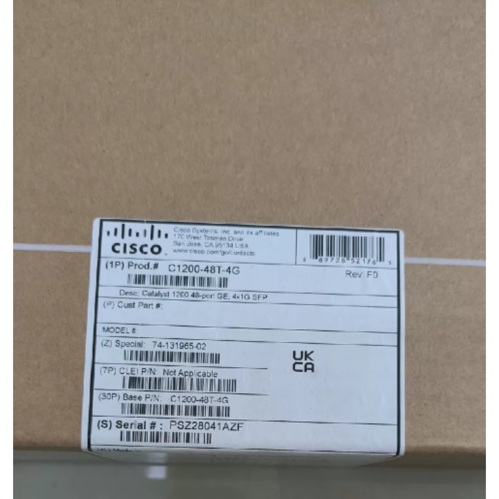 CISCO C1200-48T-4G | 48-Port Gigabit Managed Network Switch New Sealed MMD0