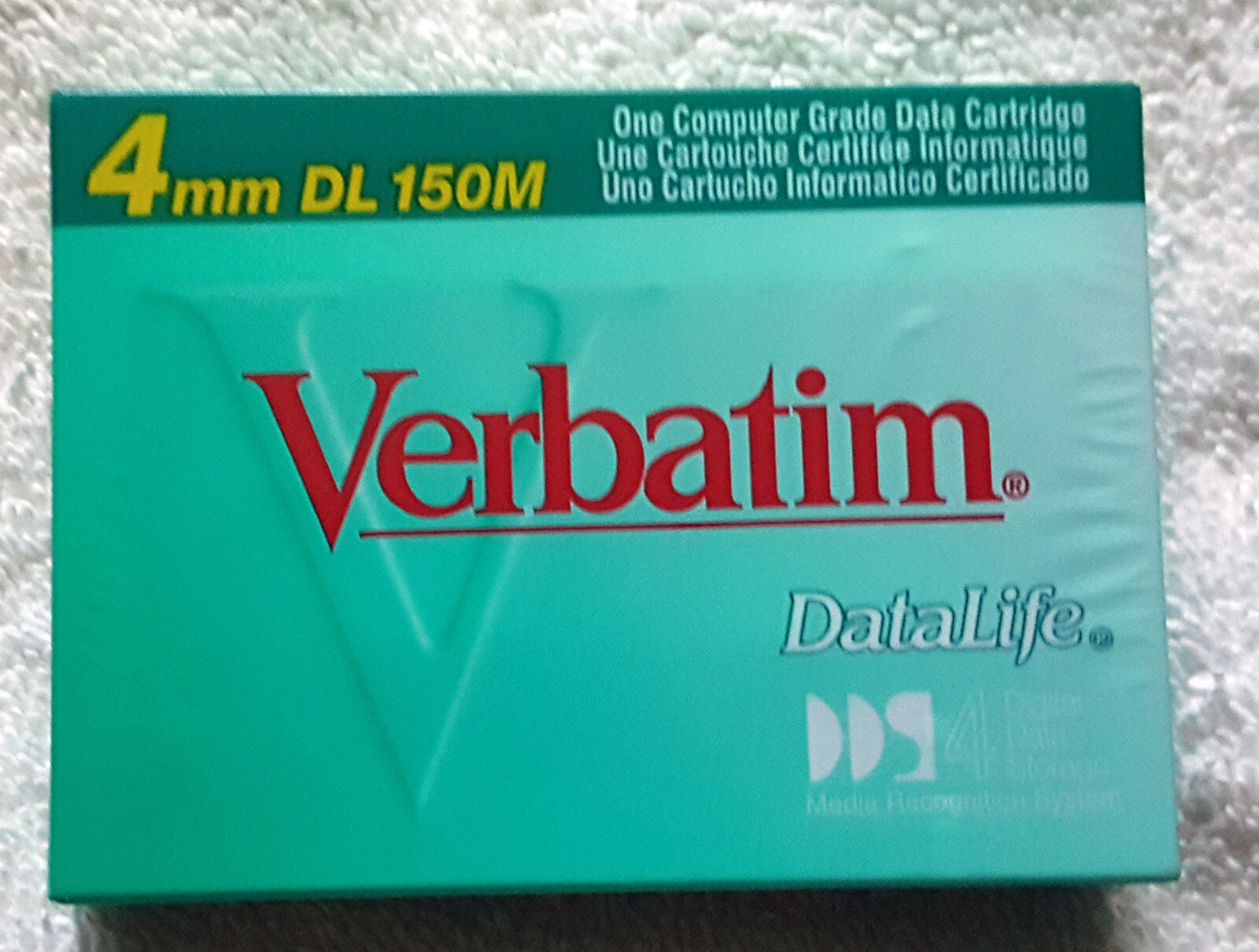 Verbatim 4mm DL 150M DataLife 20GB data cartridge, new/unopened for DDS4 drive