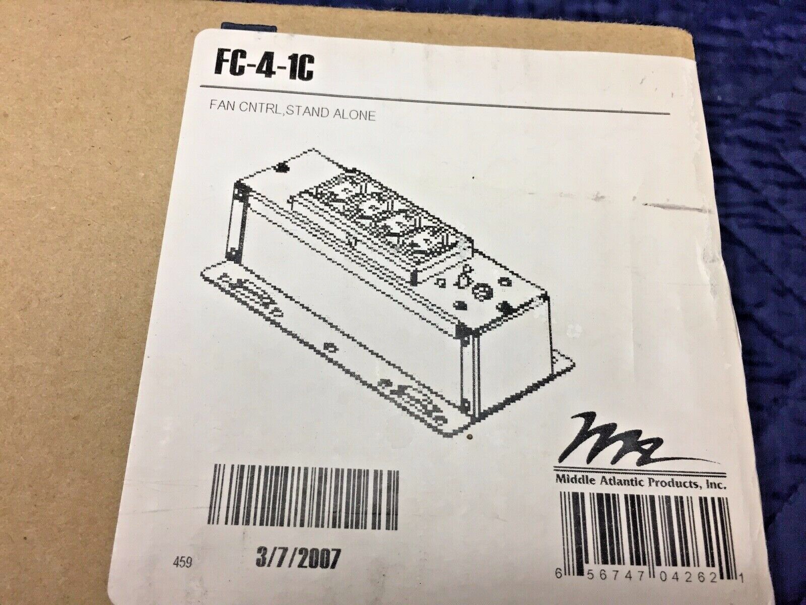 Middle Atlantic THERMOSTATIC FAN CONTROLLER, FC-4-1C