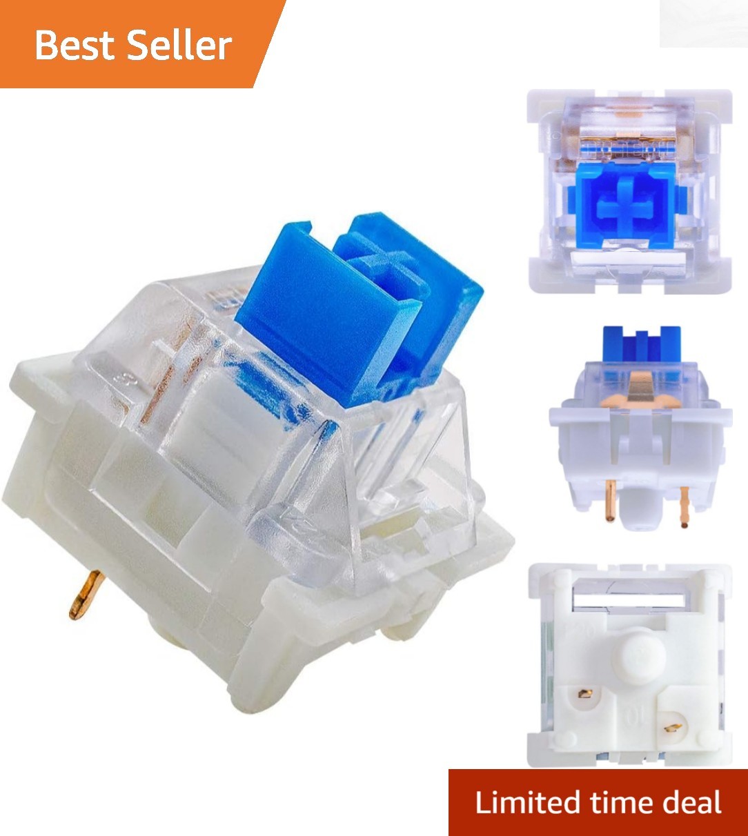 Upgrade Your Typing: 20 Pack Blue Switches - 50g Tactile Feedback & Easy Install