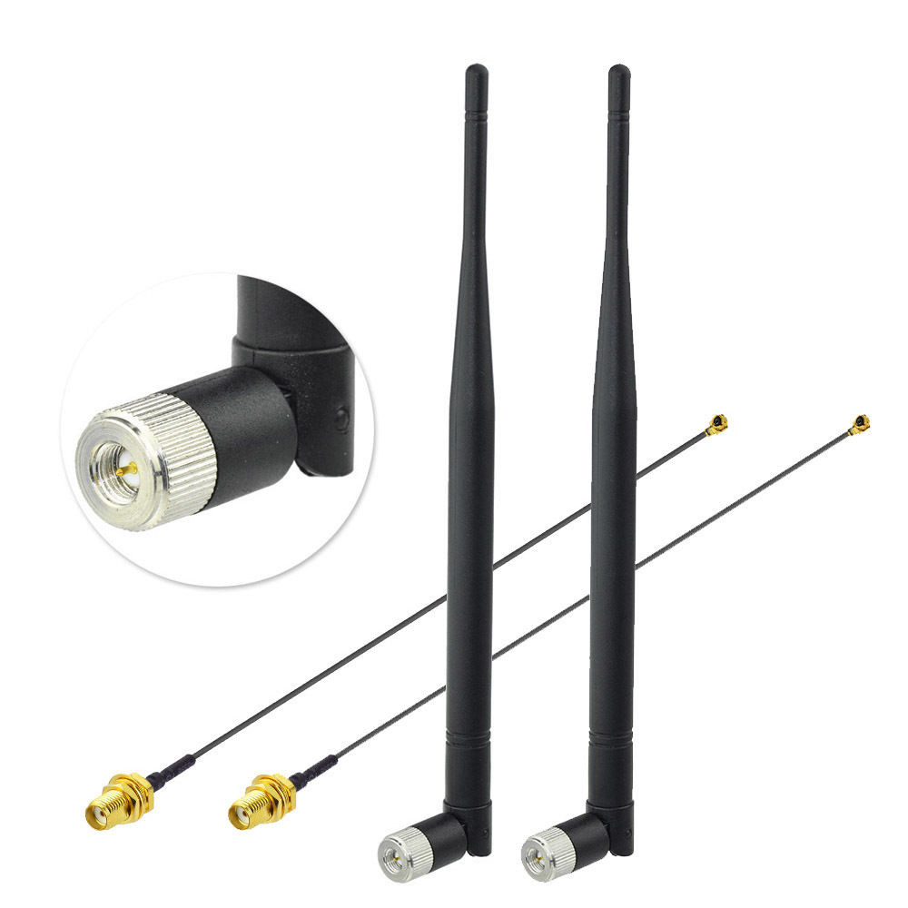 2-Pack 868MHz 915MHz ZigBee Smart Home 3dBi SMA Antenna,15cm U.FL  Cable