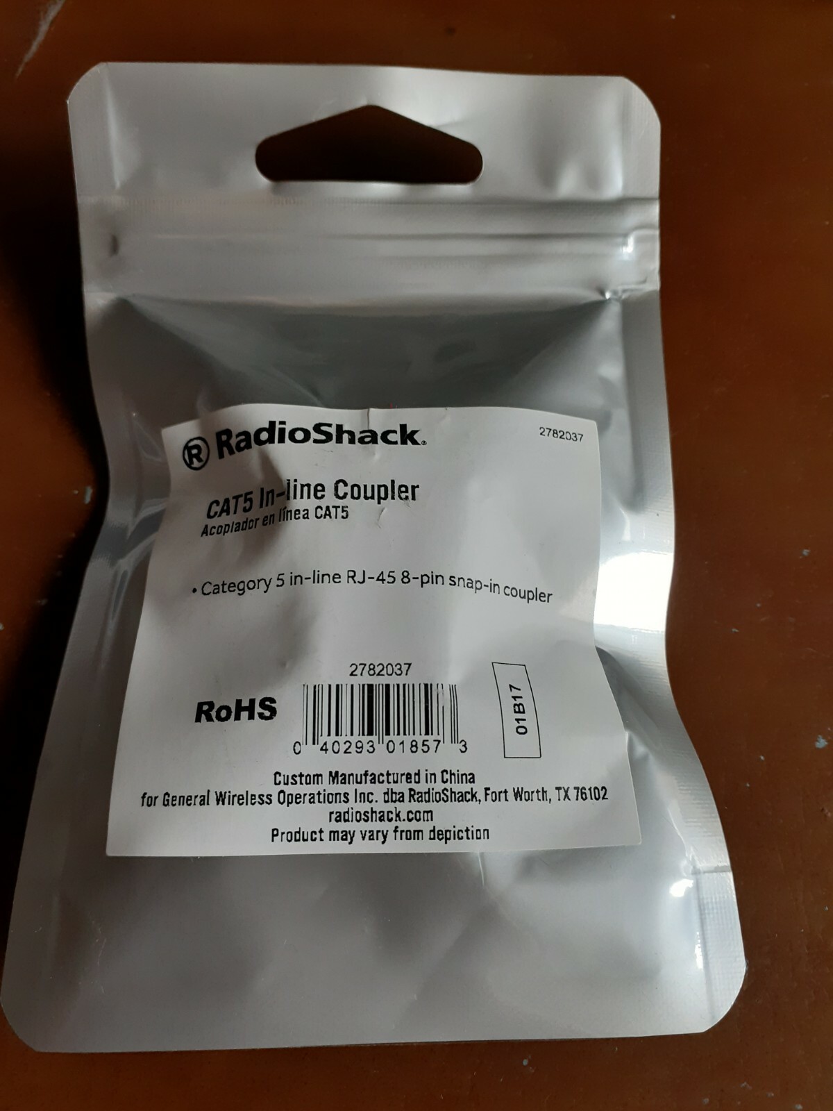 Radio Shack Cat5 In-Line Coupler RJ-45-8 Pin 2782037