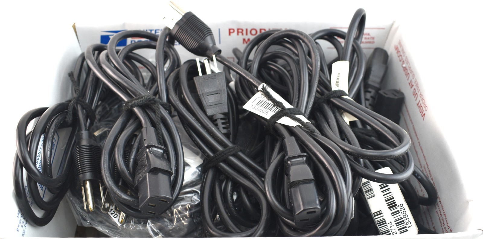 Lot of 50 Universal 3-Prong Power Cables 6 Ft - 18AWG C13 PC Computer Printer