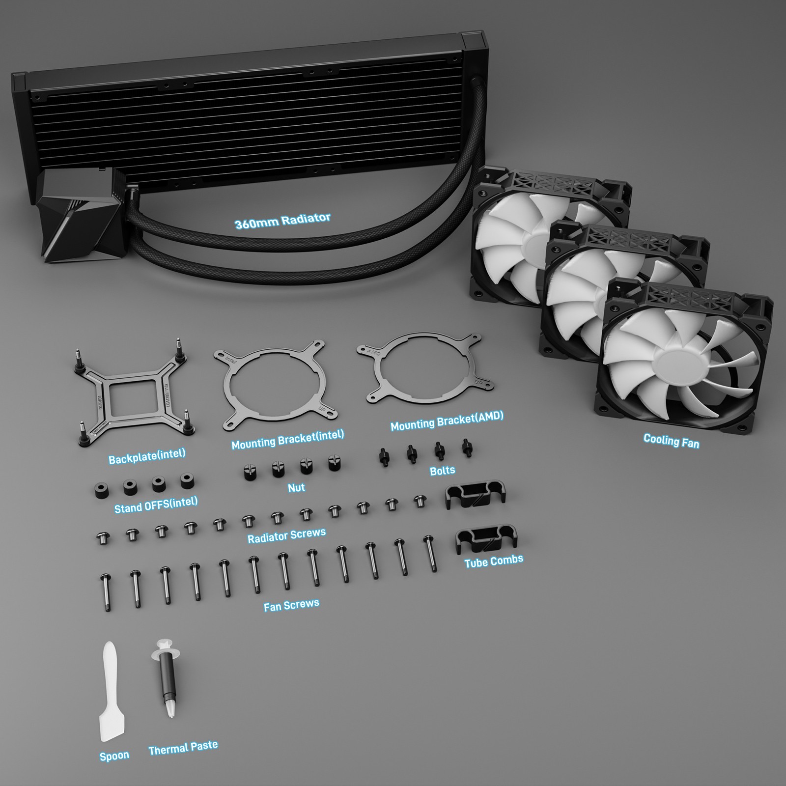 DARKROCK CPU Liquid Cooler with Radiator Intel LGA 1700 / 1200 and AMD AM5 / AM4