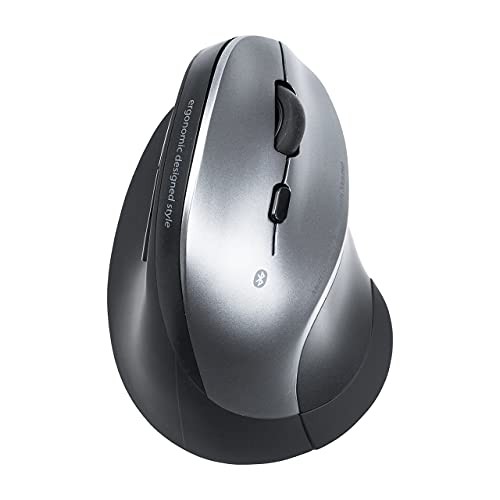 Sanwa Direct Bluetooth Mouse 3-Pairing Ergonomic Design Battery Operated Silent