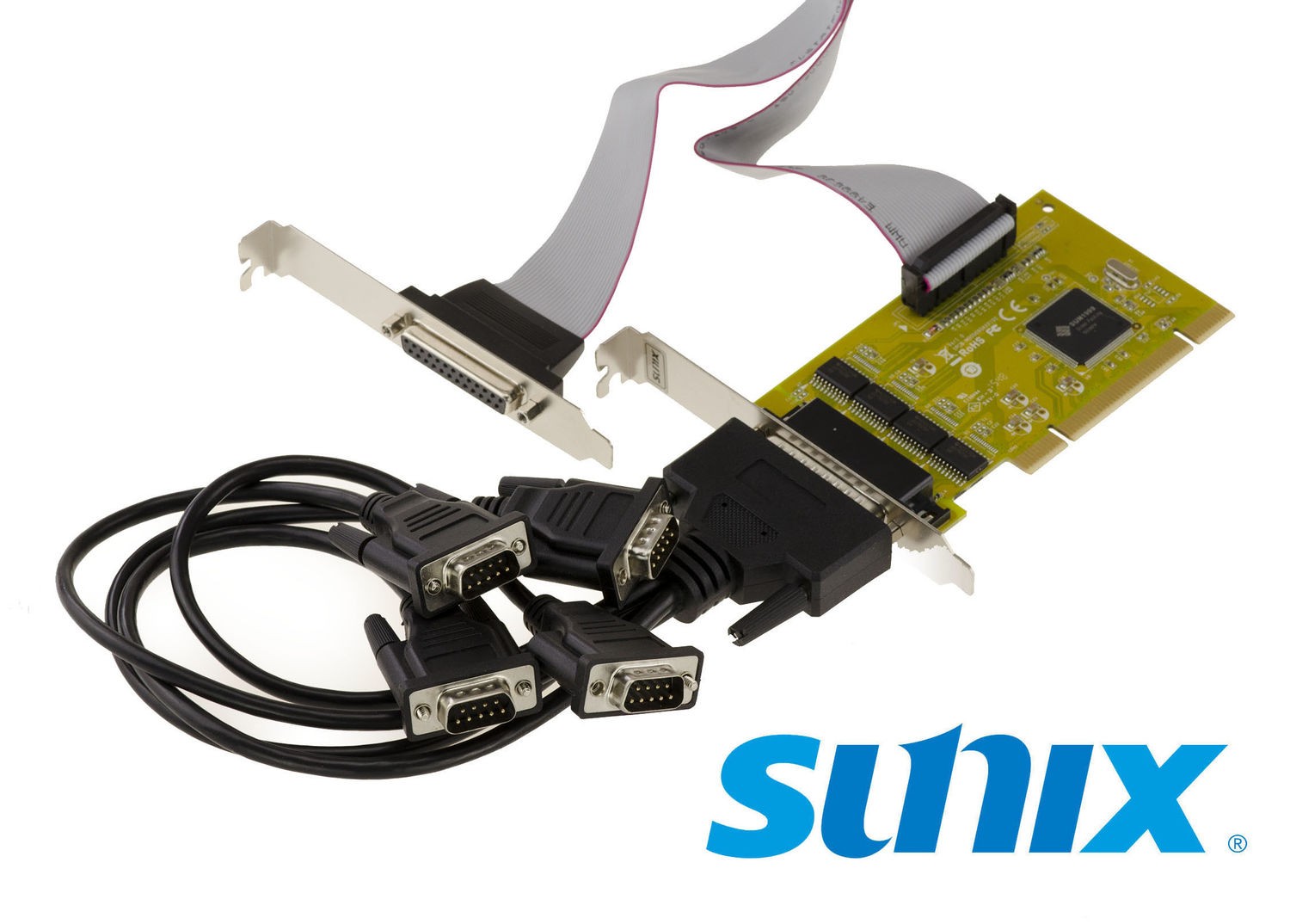 SUNIX Industrial Range - PCI Card 4 Ports COM RS232 + LPT - MIO5099A