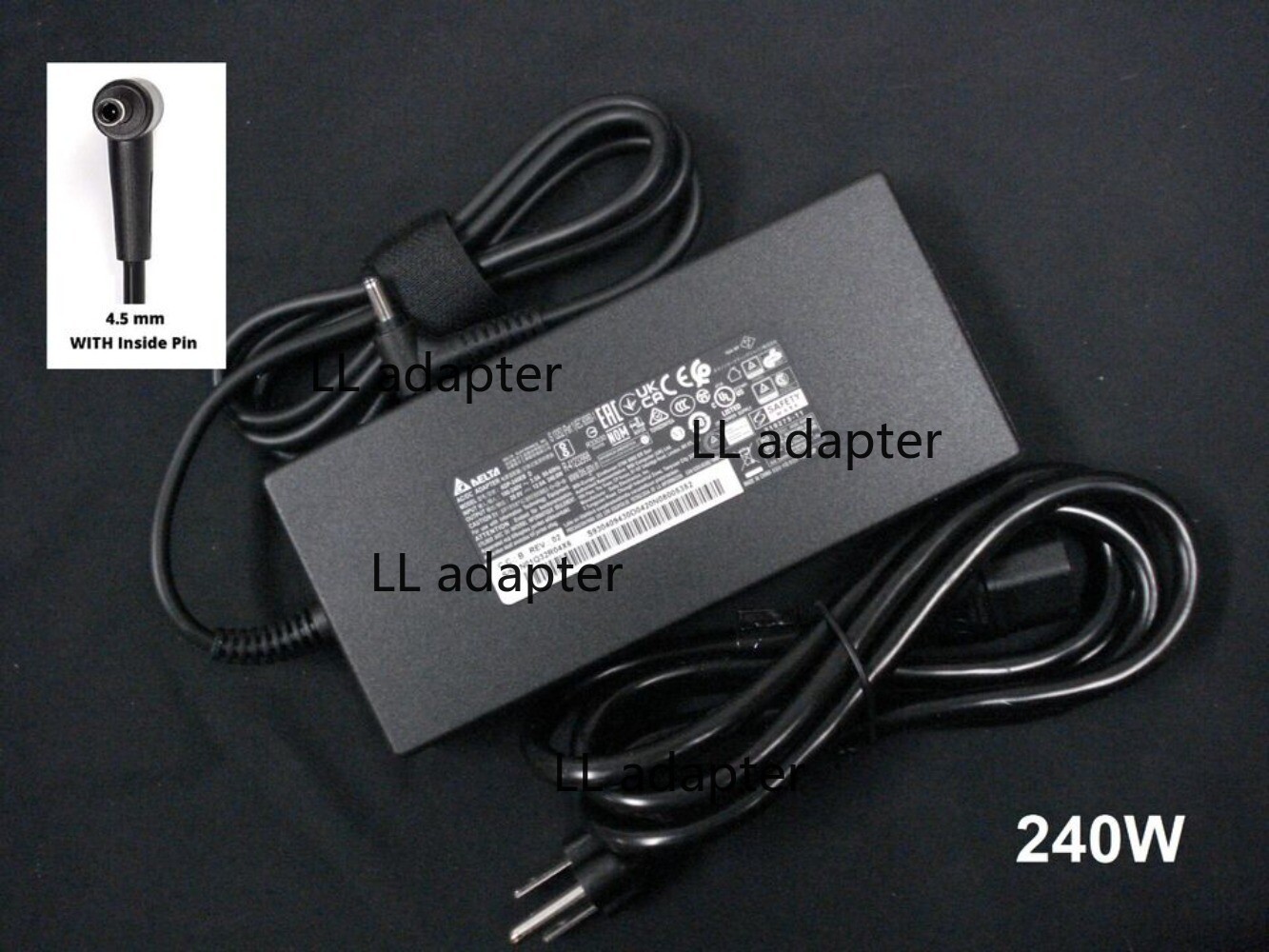 Genuine Delta 240W 20W AC Power Adapter for MSI 957-15CK1P-101 ADP-240EB D 4.5mm