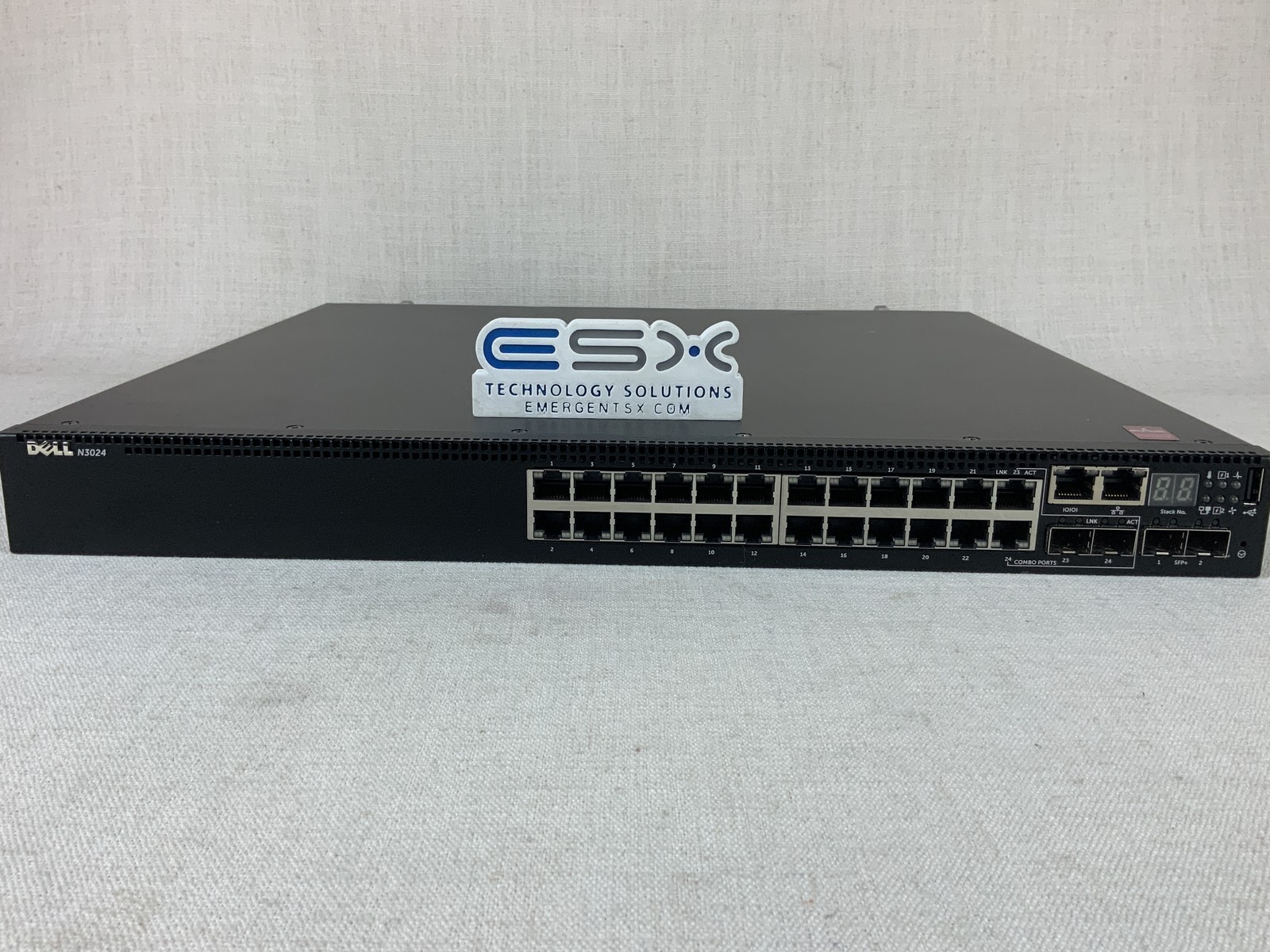 Dell N3024 24 Port Gigabit Ethernet, 2x 10G SFP+ Network Switch 2x PSU