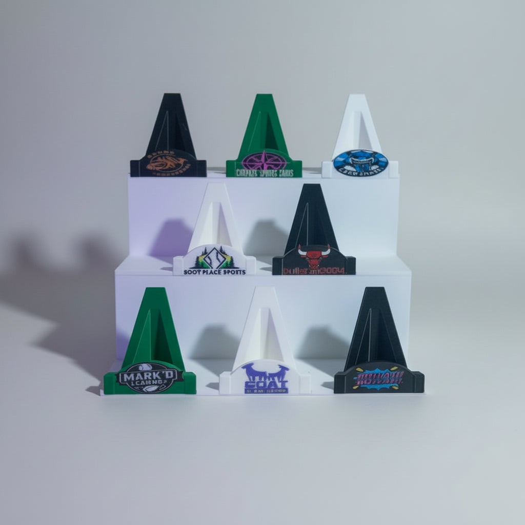 Trading Card Display Stand – 3D Printed Bleacher Multi Card Holder