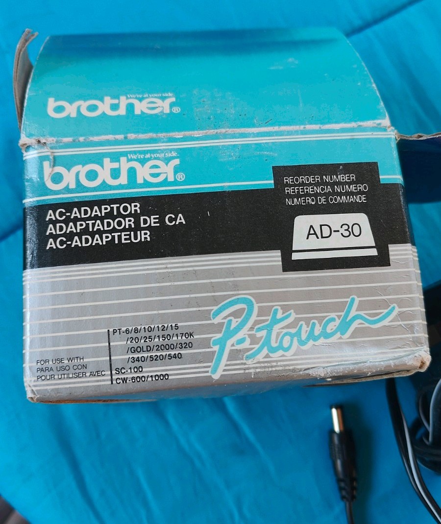 Brother AD-30 AC Adapter P-touch Label Maker 7v Power Supply Genuine OEM
