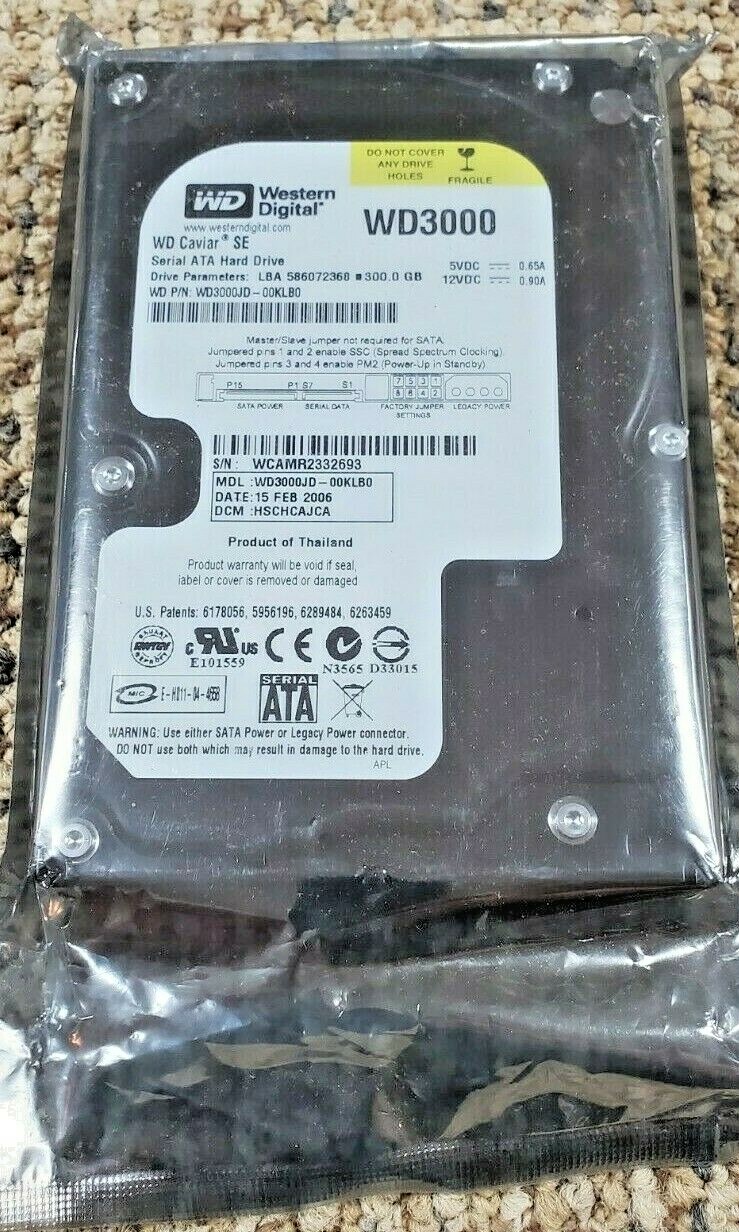 NOS - Western Digital WD WD3000JD 300GB SATA 7200RPM 3.5 (FC12-2-G560)
