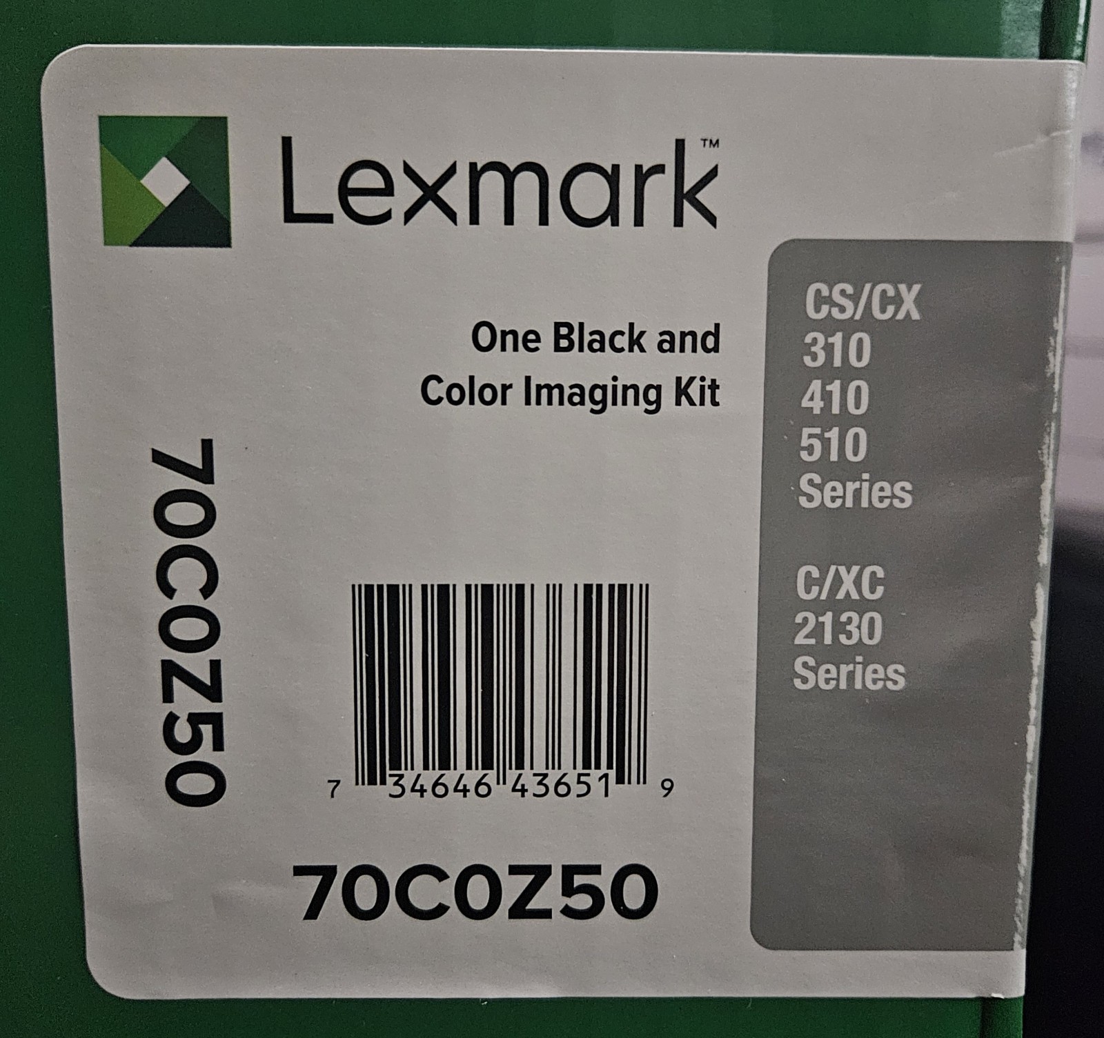 Lexmark Model 70C0Z50 Black And Imaging Kit