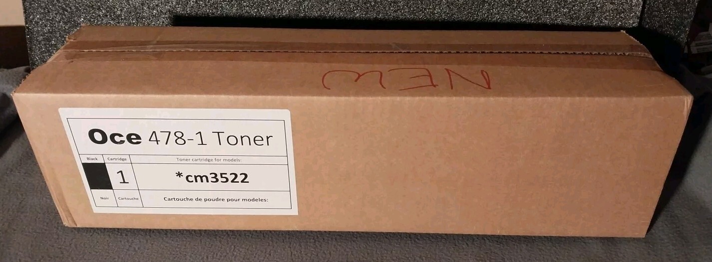Genuine New Oce 478-1 Black Toner Cartridge for cm3522 - Sealed