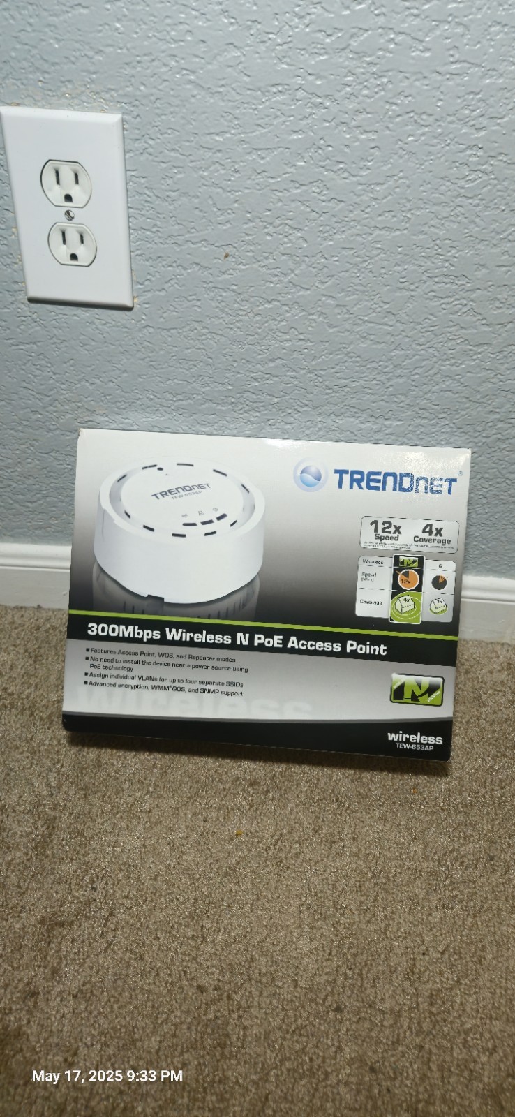 TrendNet TEW-653AP 802.11n PoE Wireless Access Point