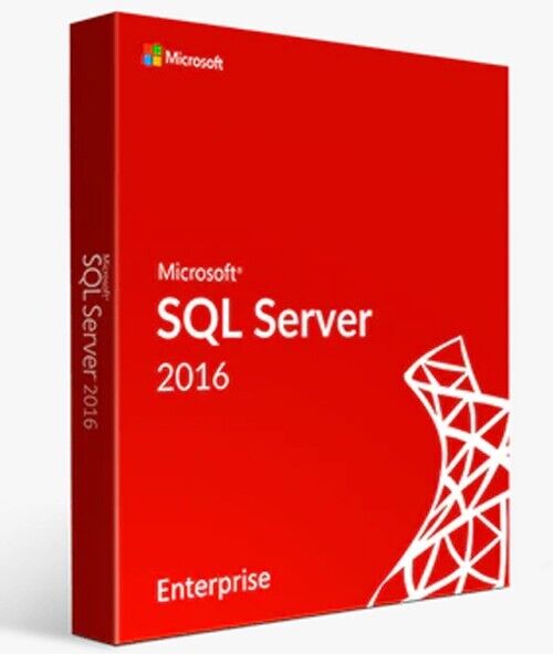 Microsoft SQL Server 2016 Enterprise with 16 Core License, unlimited User CALs