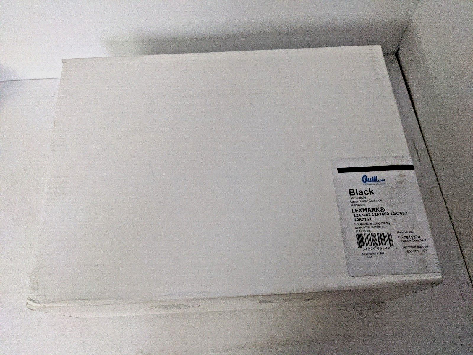 Quill Compatible Laser Toner Cartridge Replaces Black Lexmark