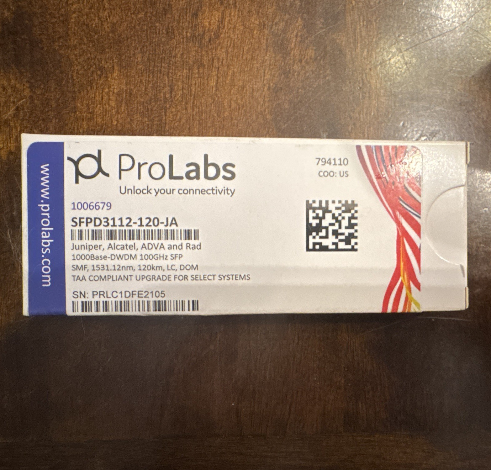 ProLabs 1G SFP LC DOM 1550nm 120km SMF Transceiver - New - Lifetime Warranty