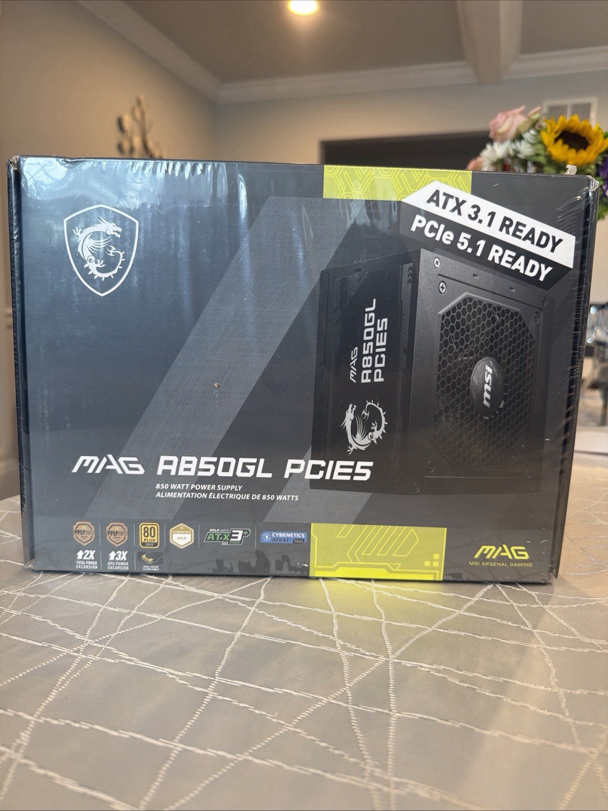 MSI MAG A850GL PCIE5 850W 80 Plus Gold Fully Modular ATX 3.1 Power Supply