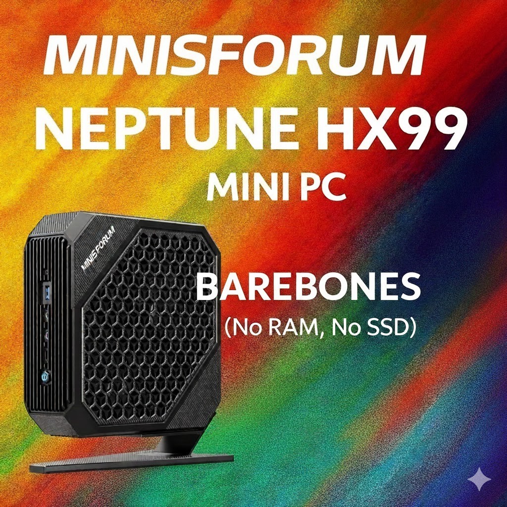 MINISFORUM HX99G Mini PC, BAREBONES, AMD Ryzen 9 6900HX, RX 6600M- STEAM MACHINE