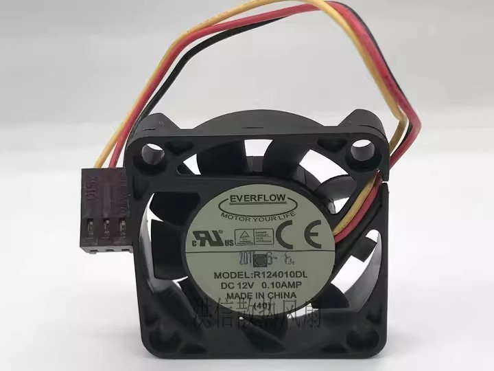 1PCS Brand New Genuine EVERFLOW 4010 R124010DL DC12V 0.10A 4CM Axial Cooling Fan