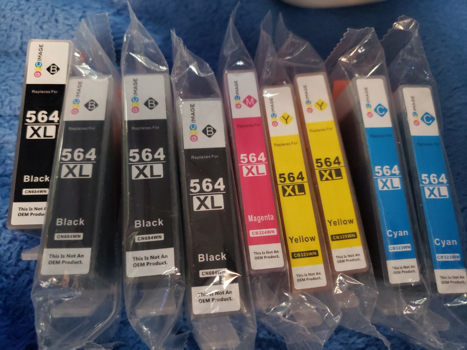 GPC Image 9PK High Yeild Ink Cartridges For HP 564XL Black Cyan Magenta Yellow