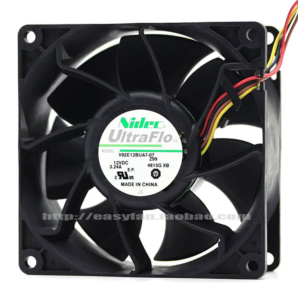 For Nidec V92E12BUA7-07 9038 90X90X38MM 9CM DC 12V 3.24A 9CM cooling fan