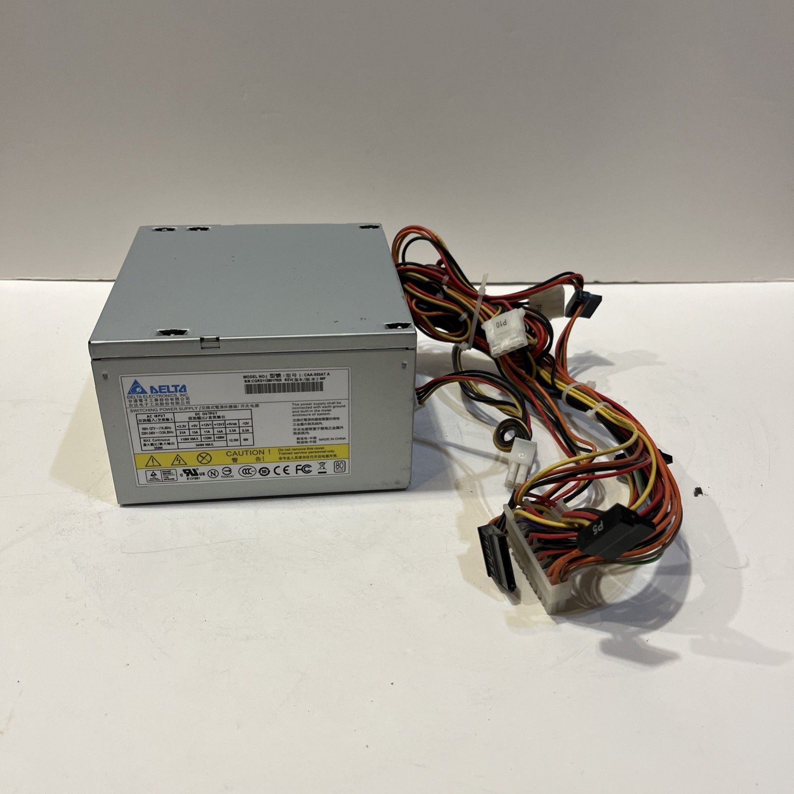 Delta Electronics Power Supply CAA-350AT A Rev: 00F  350W 80 Plus