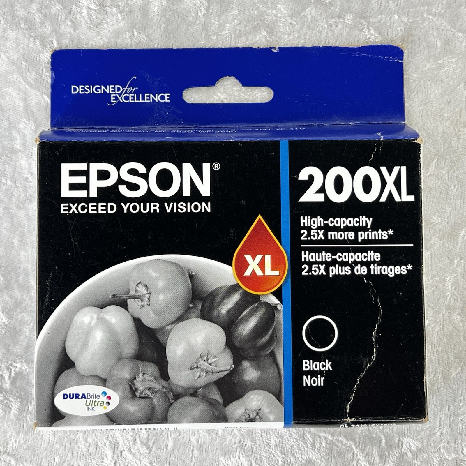 Epson 200XL Black Ink Cartridge - T200XL120 - Exp. 4/2019 - New