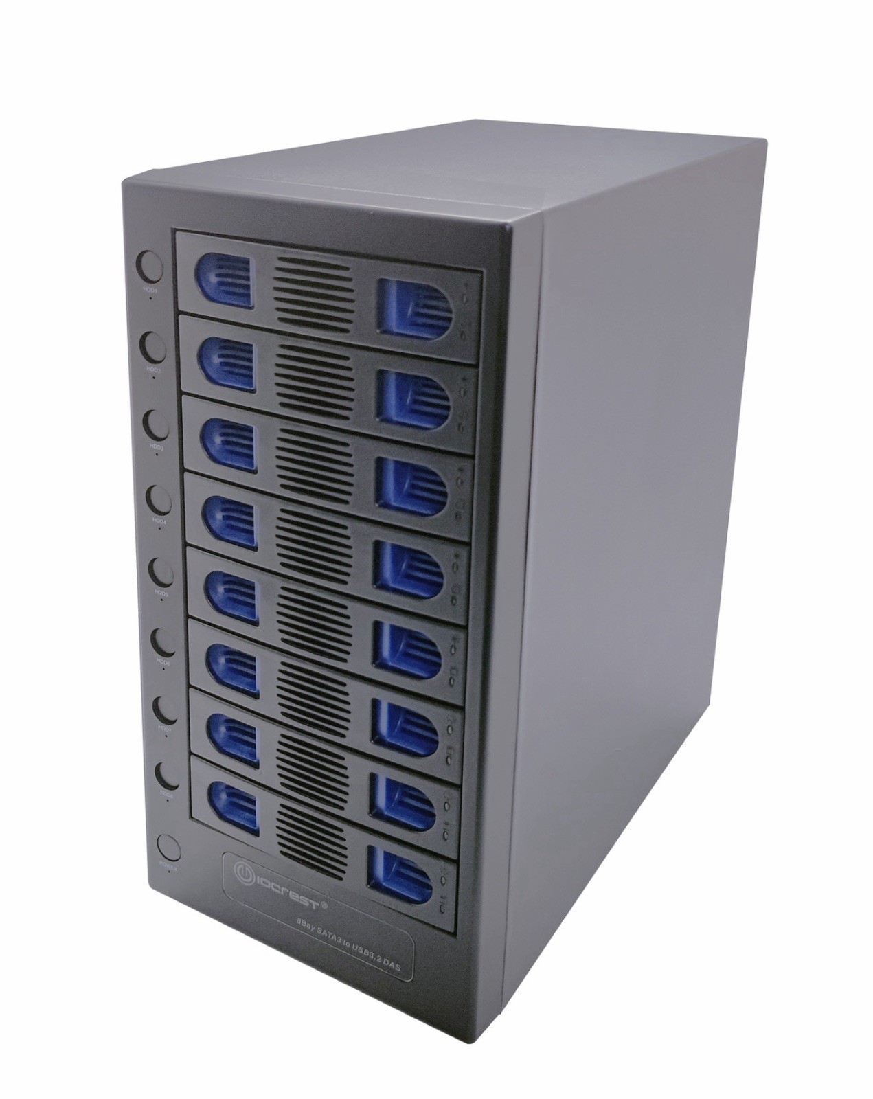 SYBA SY-ENC50125 USB-C 3.2 10Gbps 8 Bay 3.5" SATA External Hard Drive Enclosure