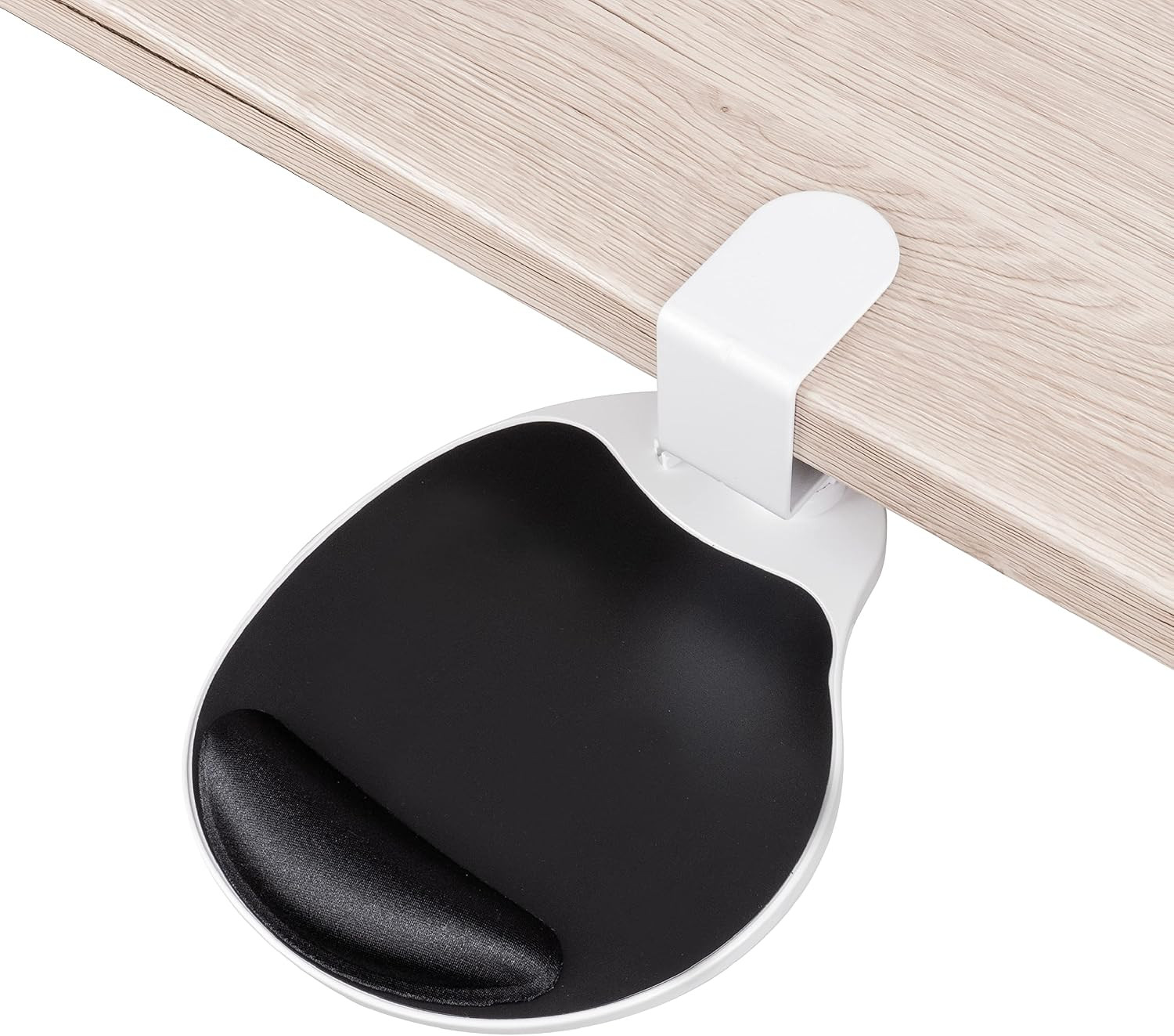 Clamp on Mouse Platform, Clip on Pad Rotating 360 Degree, W/Comfortable Gel