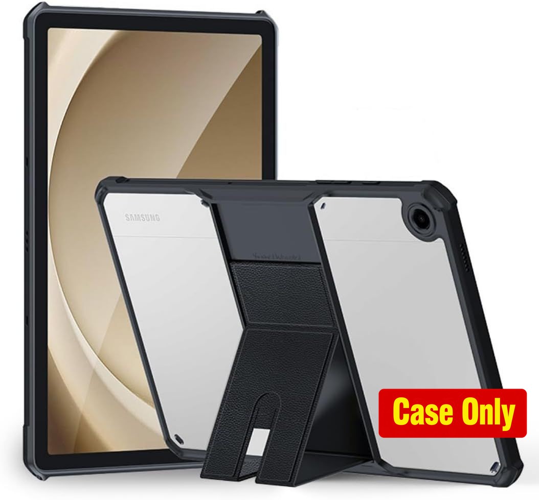 Case for Samsung Galaxy Tab A9 8.7" - Slim Transparent Case with Kickstand