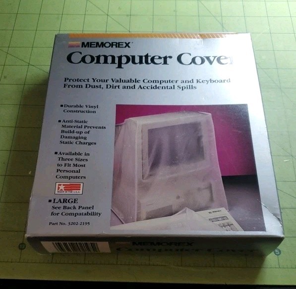 1991 Memorex Computer & Keyboard Dust Cover Model #3202‐2195 In Box