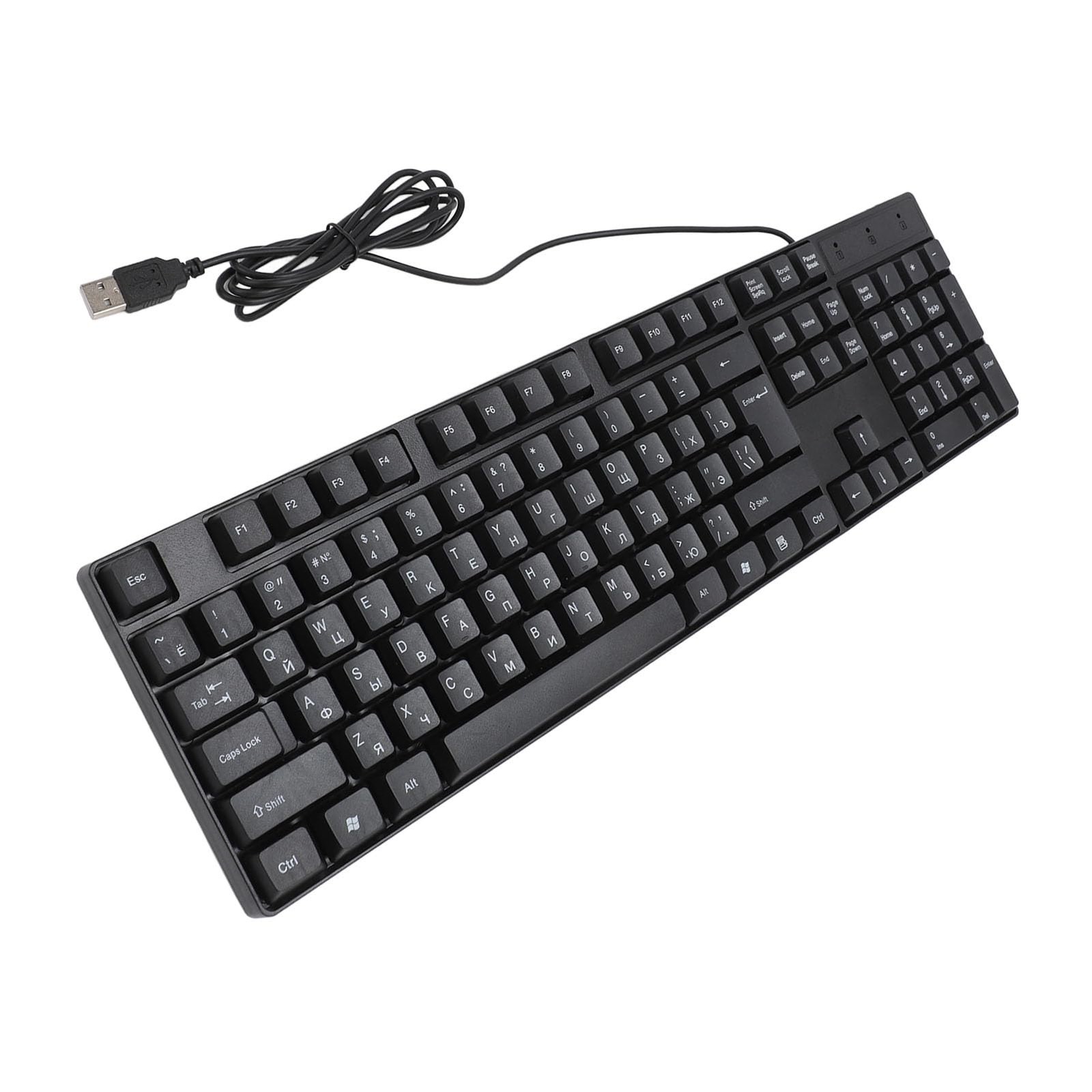USB Wired Minority Language Keyboard (Russian, English), 104 Keys 1.5m Cable,...