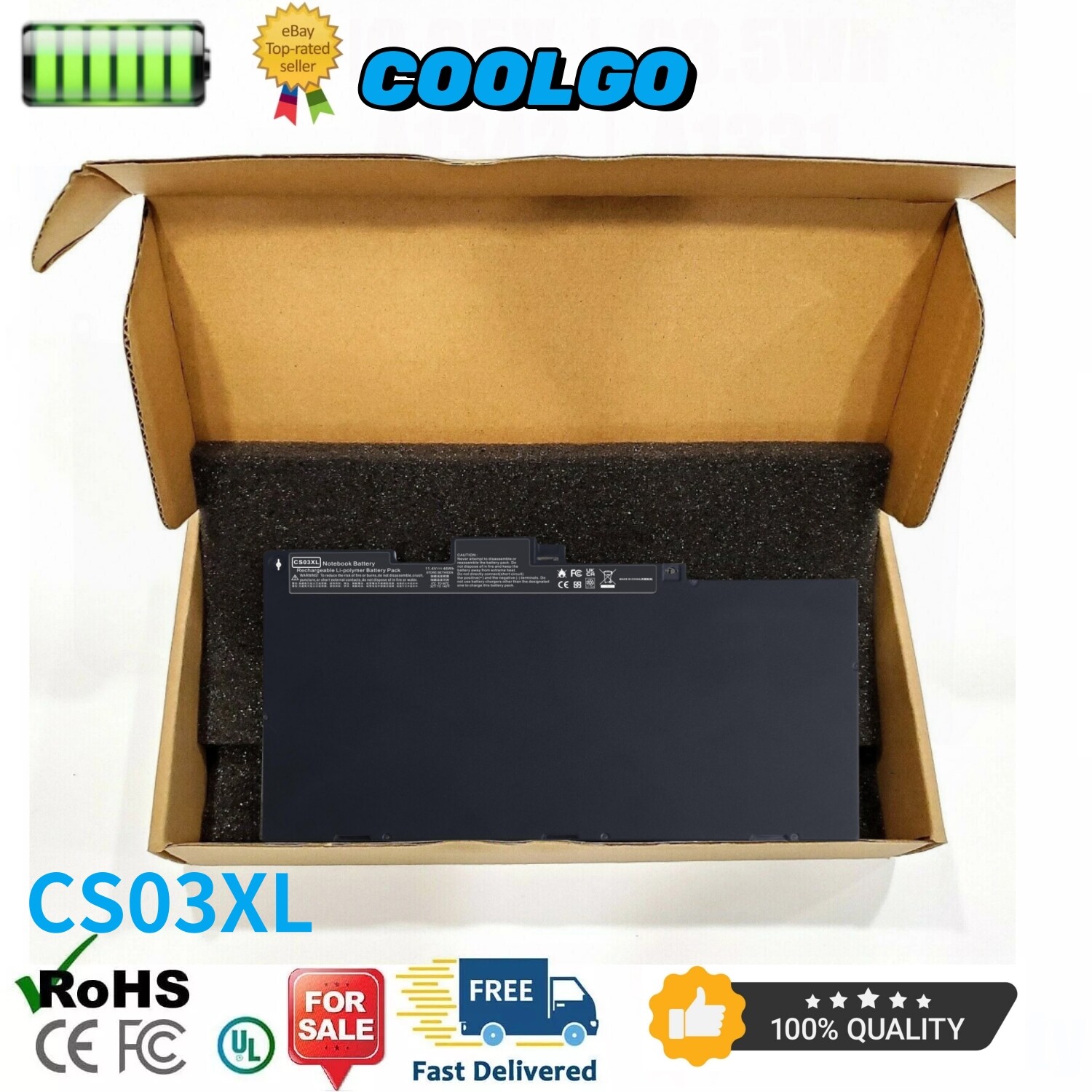 LOT 100x CS03XL Battery For HP Elitebook 840 850 G3 G4 ZBook 15u G3 G4 ZBook 15u