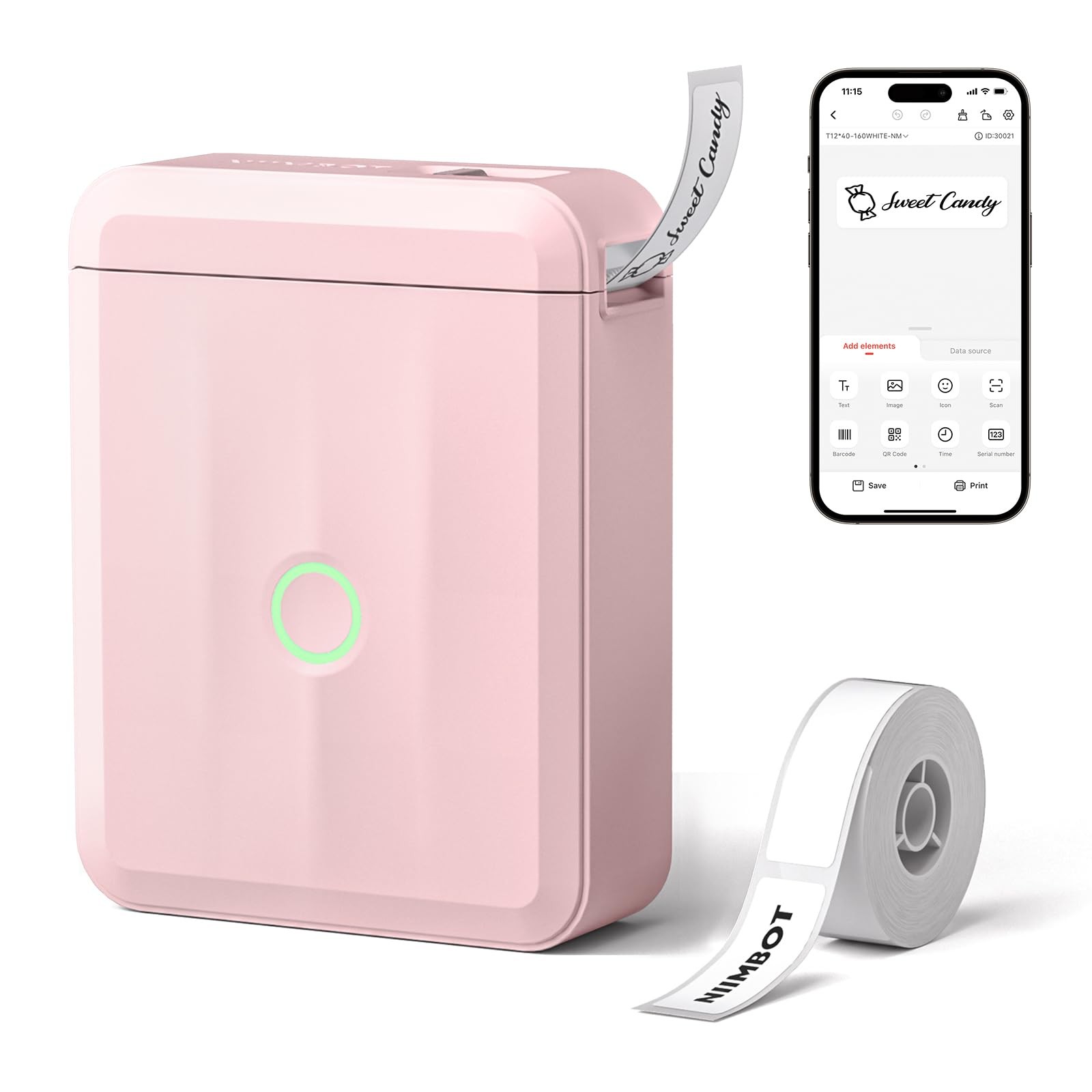 D110 Upgraded Version Mini Label Maker Machine with Tape, Portable Bluetooth ...