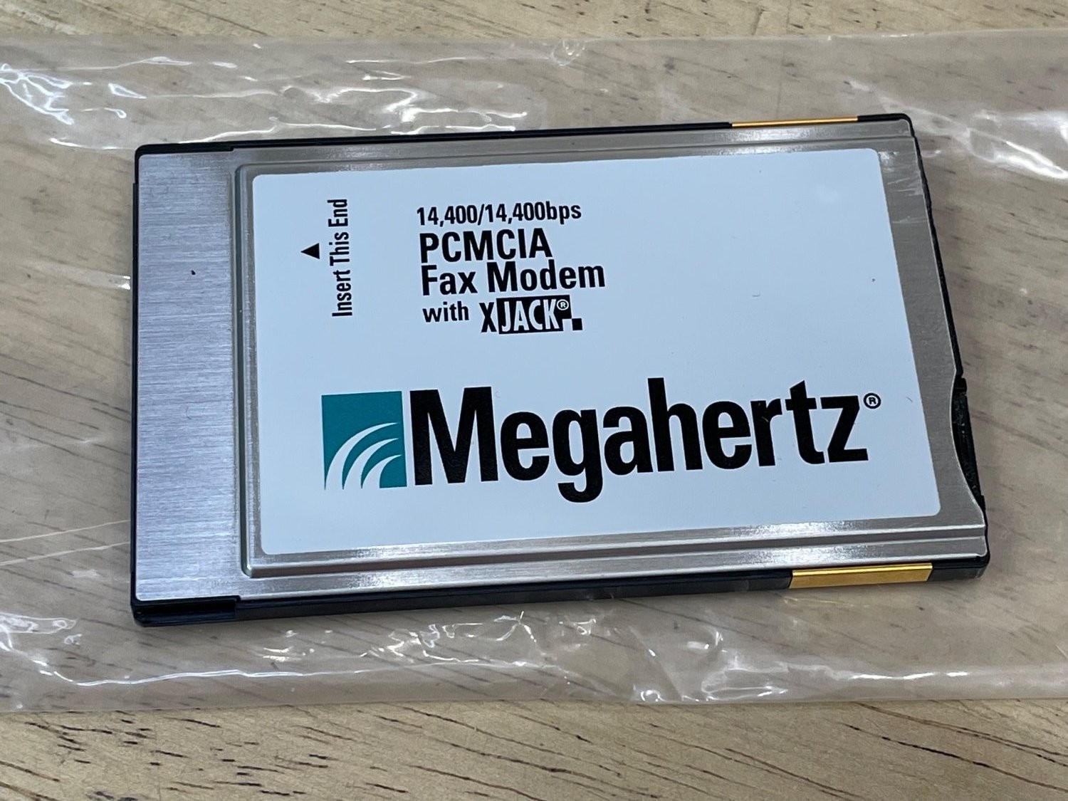 Megahertz XJ1144 14,400bps Pcmcia Fax Modem PC Card Xjack Connector Vintage