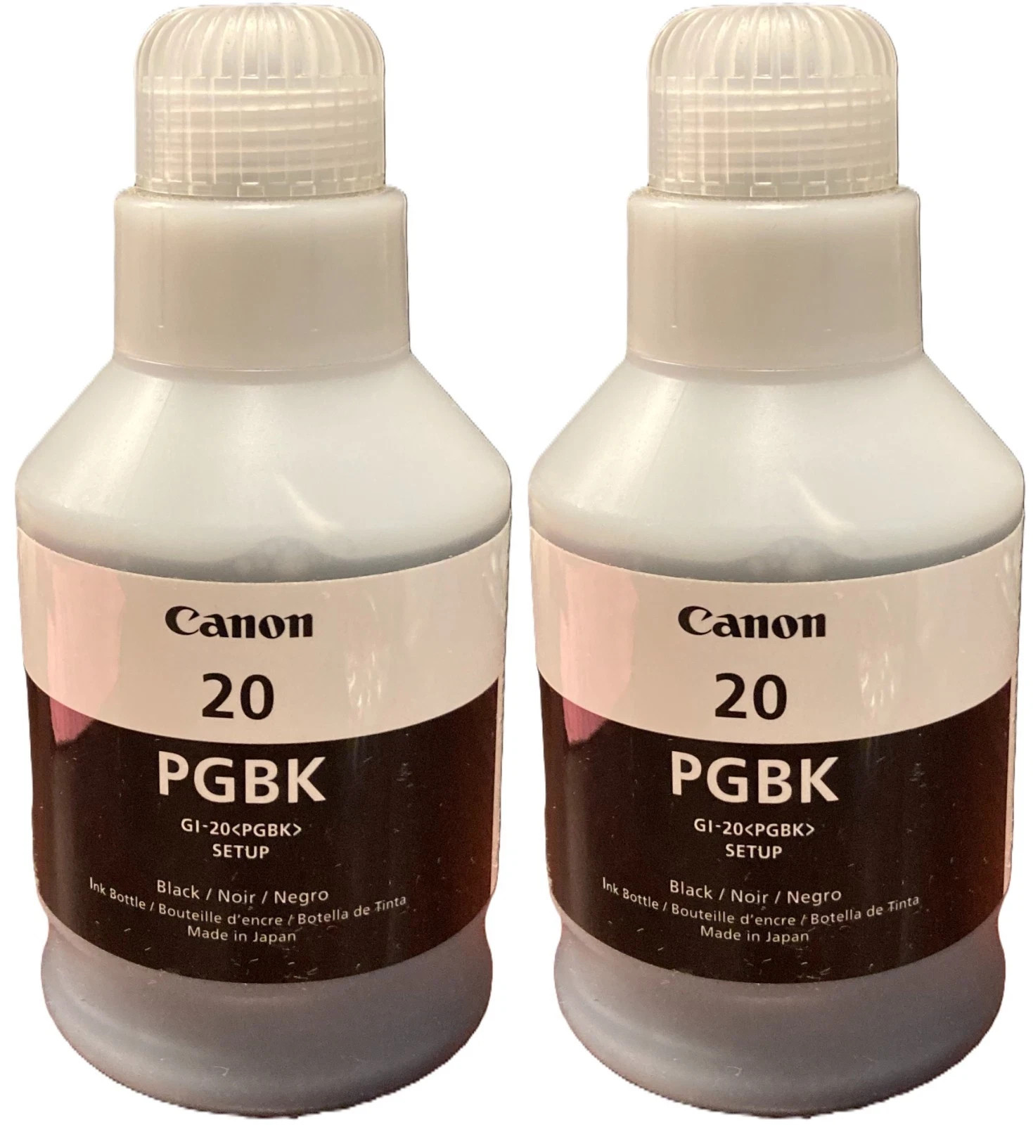Canon 20 PGBK GI-20 PGBK  SETUP Black 2 Ink Bottles