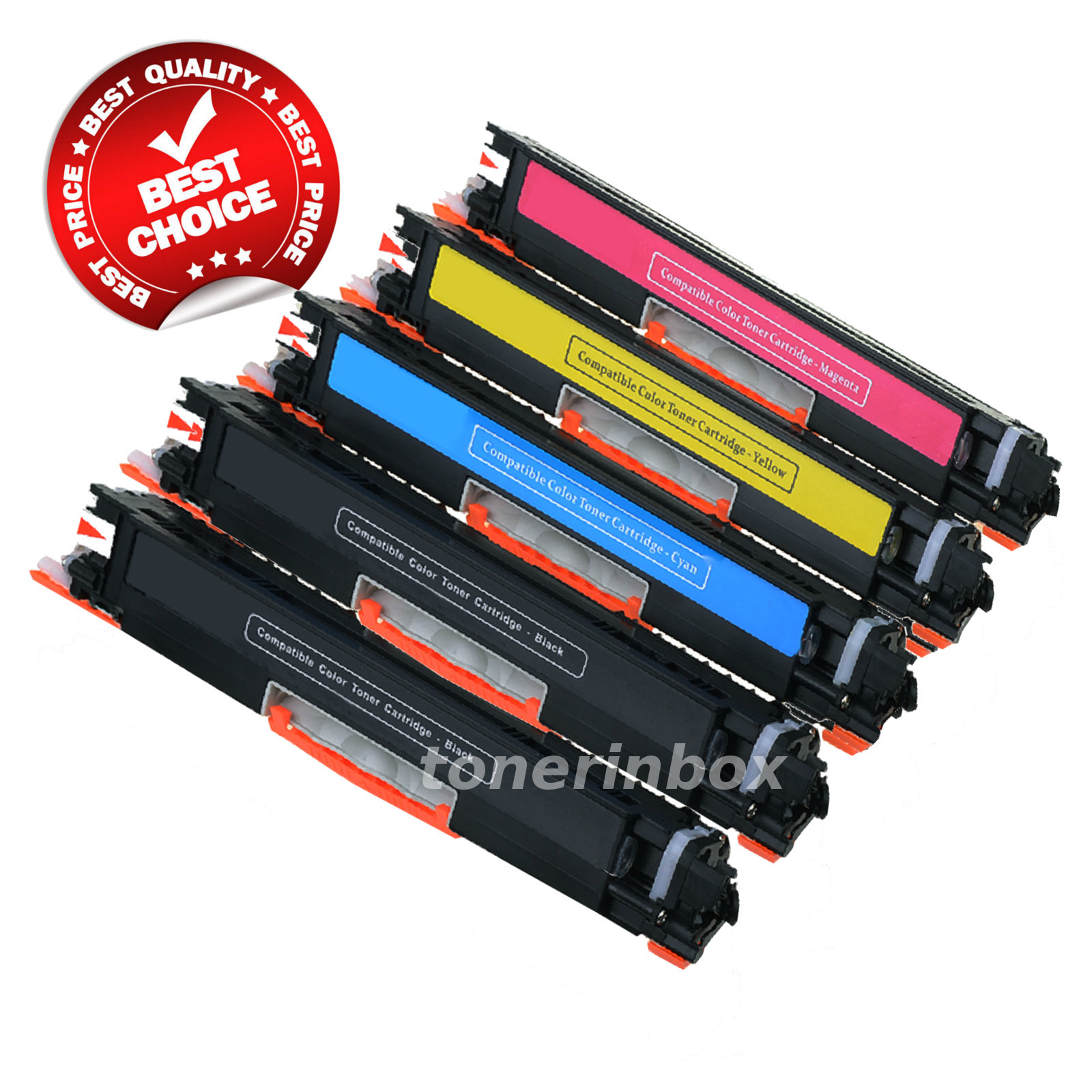 5pk Compatible CF350A CF351A CF352A CF353A Toner For Color LaserJet M176n M177fw