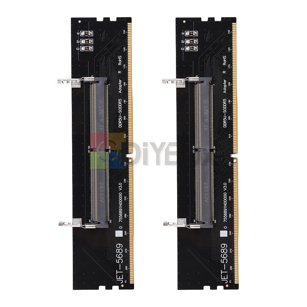 2Pack Laptop DDR5 RAM to Desktop Adapter Card Memory Tester SO DIMM to DDR5 NEW