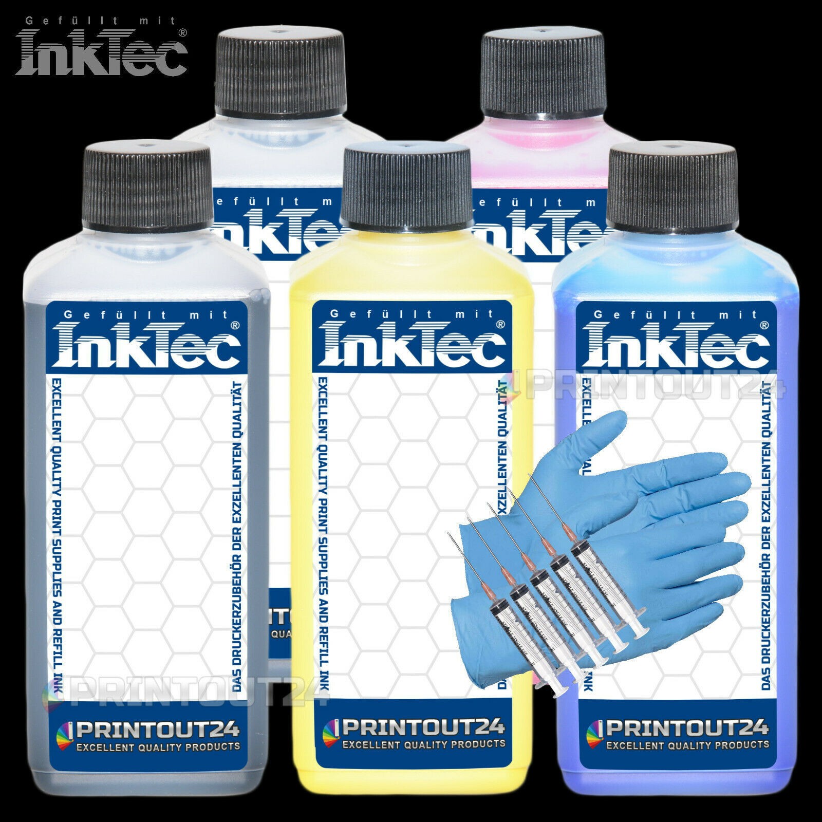 2.5L InkTec® Pigment Ink CISS Refill Ink Set For Canon PFI-110 PFI-310 PFI-710
