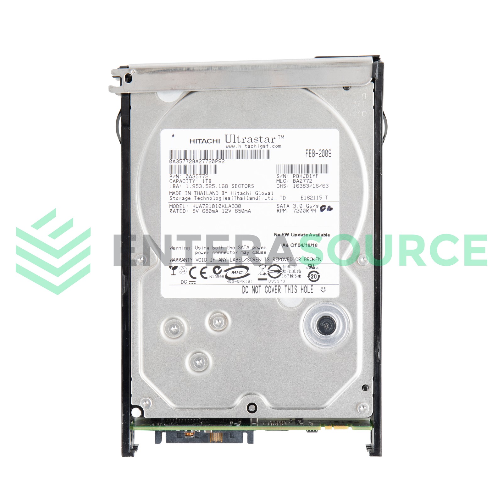 Dell 94833-02 EqualLogic 1TB 7.2K SATA 3.5" 3Gbps Hard Drive | HUA721010KLA330