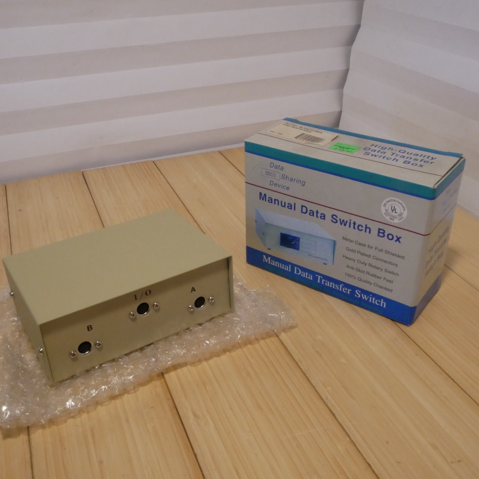 NOS Vintage 8 Pin Serial Mini Din 8 AB Data Rotary Switchbox Macintosh DW-8AB