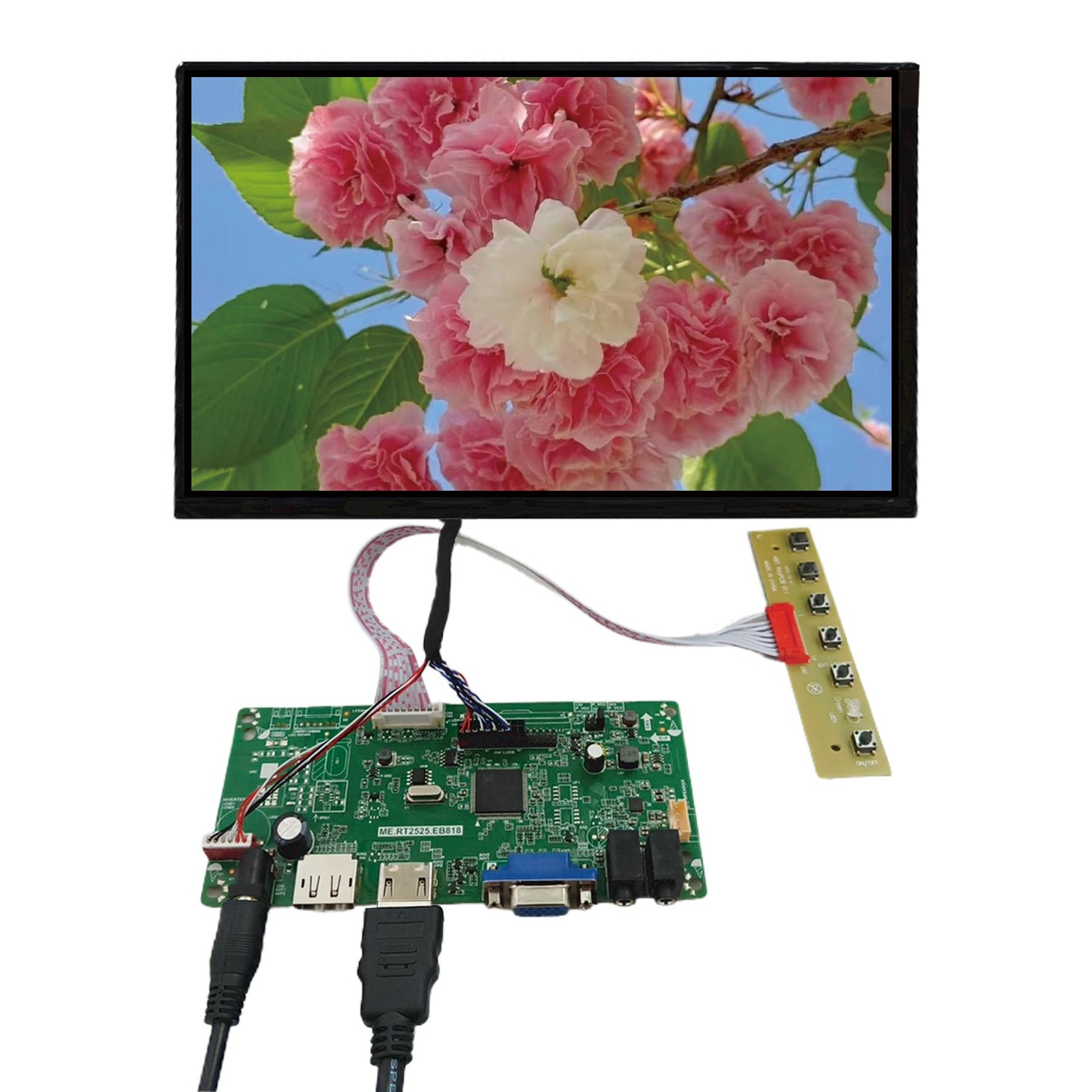 HD DP VGA LCD Controller Board 10.1inch N101ICG 1280X800 400nit IPS LCD Screen