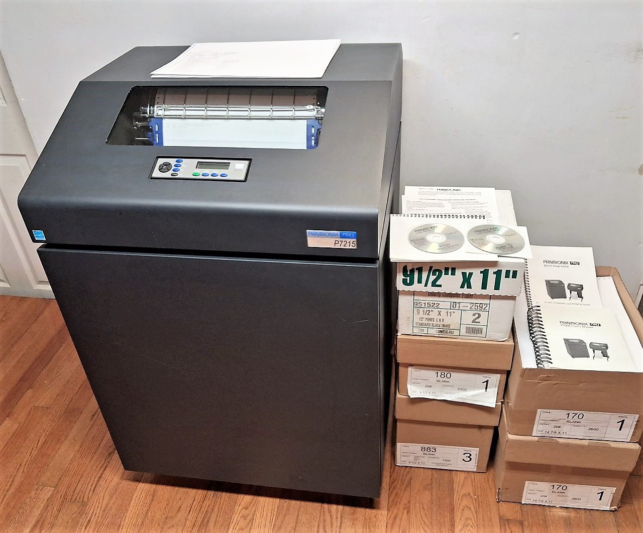 Printronix PSA3 P7215 HIGH SPEED MATRIX IMPACT LINE PRINTER 1500 LPM W/CABINET