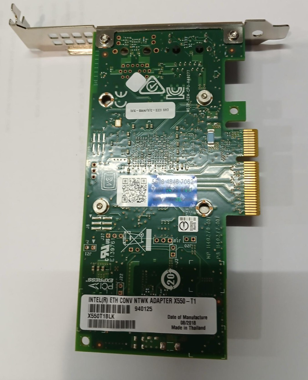 X550T1BLK Ethernet Converged Network Adapter Intel X550-T1 10G Single Port