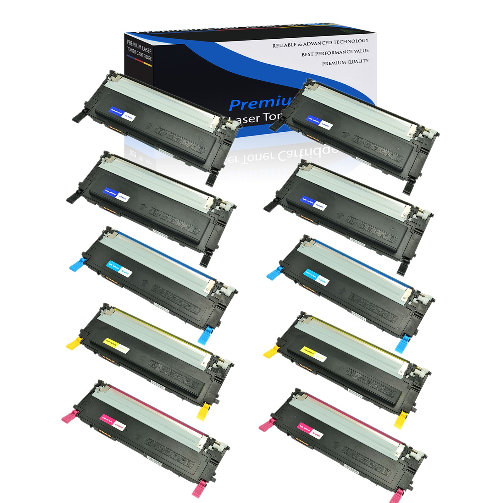 10PK CLT-K409S Black C Y M Toner For Samsung CLP-315 CLP-315w CLP-315k CLX-3175