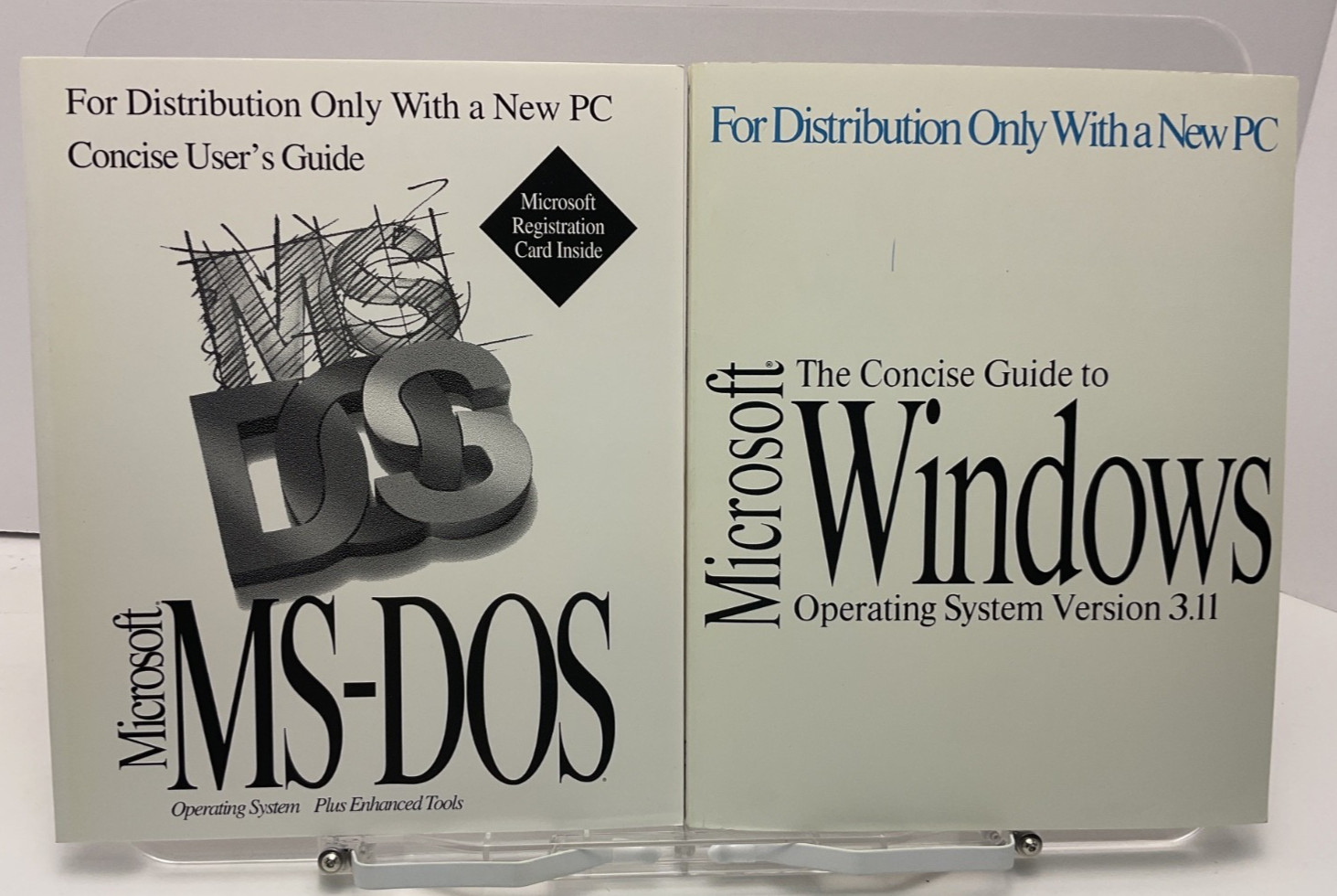 Microsoft MS-DOS Concise User Guide & Windows 3.11 Concise Guide Books A15