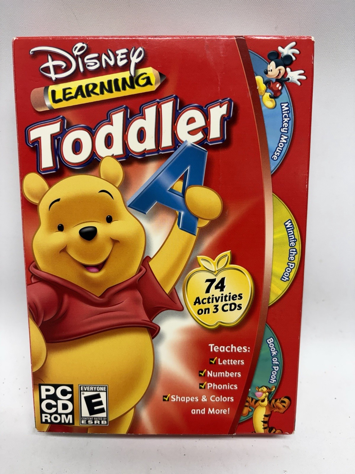 Disney Learning Toddler 3 CD PC/Mac 74 Activities Winnie Pooh Excellent