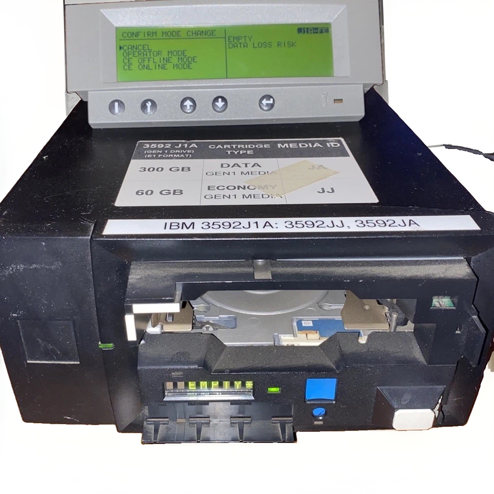 Tested-Used Custom External Desktop w/Command Display,IBM 3592J1A, FC Tape Drive